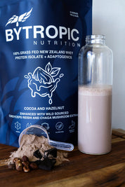 Bytropic Nutrition Whey Protein Isolate + Adaptogens Cacao and Hazelneut 1kg - JING Organics