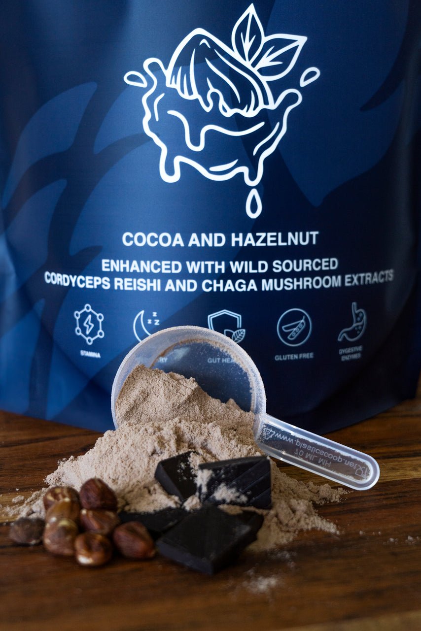 Bytropic Nutrition Whey Protein Isolate + Adaptogens Cacao and Hazelneut 1kg - JING Organics