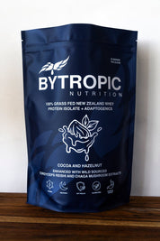 Bytropic Nutrition Whey Protein Isolate + Adaptogens Cacao and Hazelneut 1kg - JING Organics
