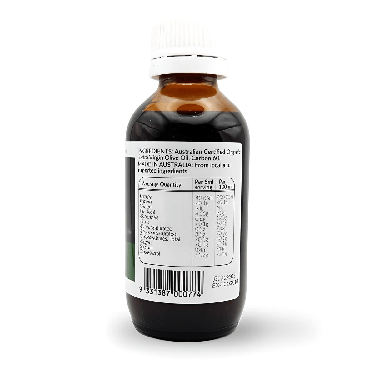 C60 Australian Organic Olive Oil 100ml - JING Organics