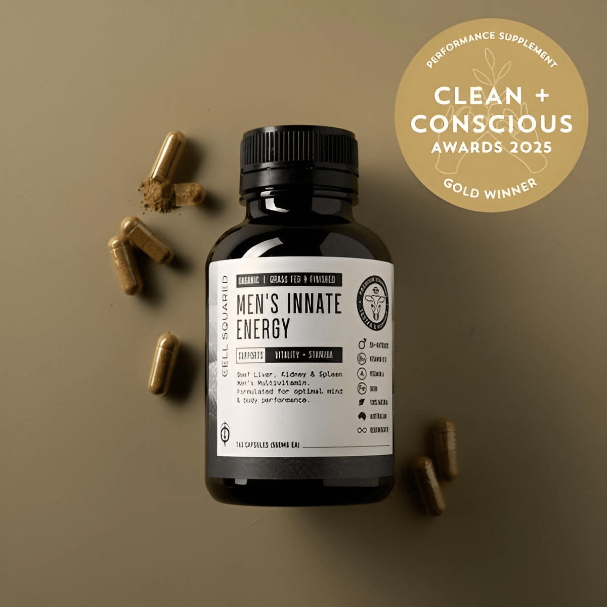 Cell Squared Men's Innate Energy 160 Capsules - JING Organics