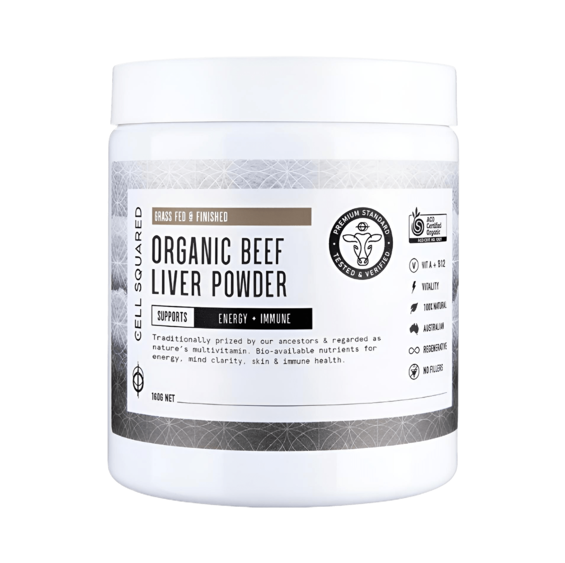 Cell Squared Organic Beef Liver Powder 160g - JING Organics