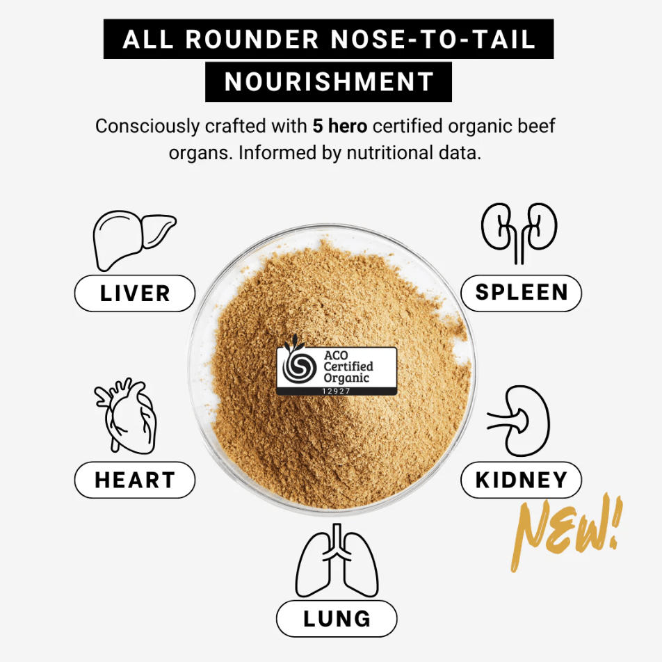 Cell Squared Organic Beef Organs Powder 160g - JING Organics