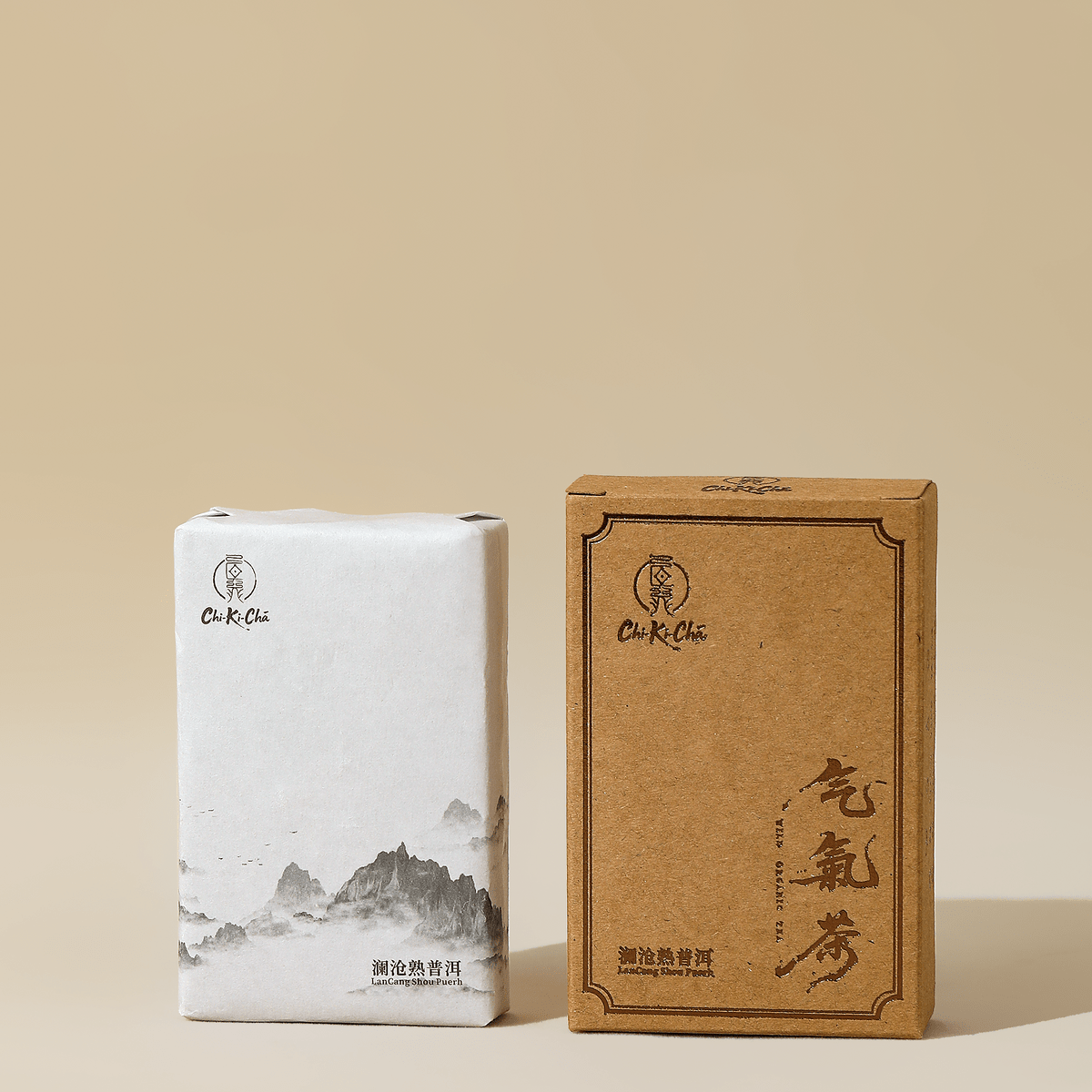 CHI - KI - CHA Organic Shou Pu Erh Tea Brick 100g - JING Organics