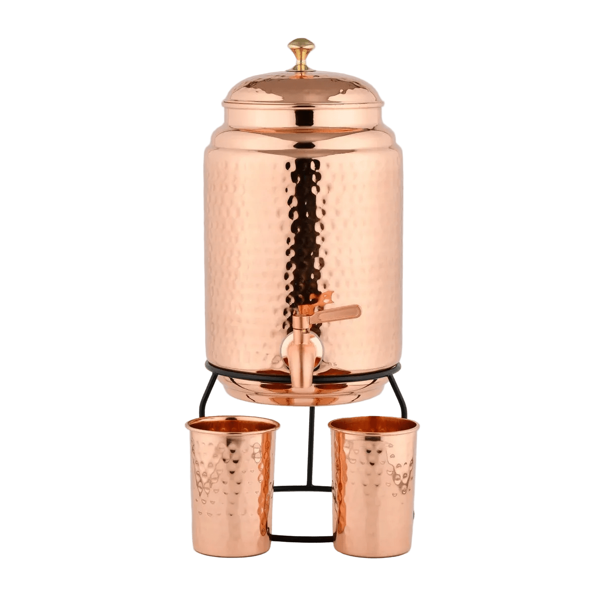 Copper Culture 5L Pure Copper Water Dispenser with 300ml Cups & Stand - JING