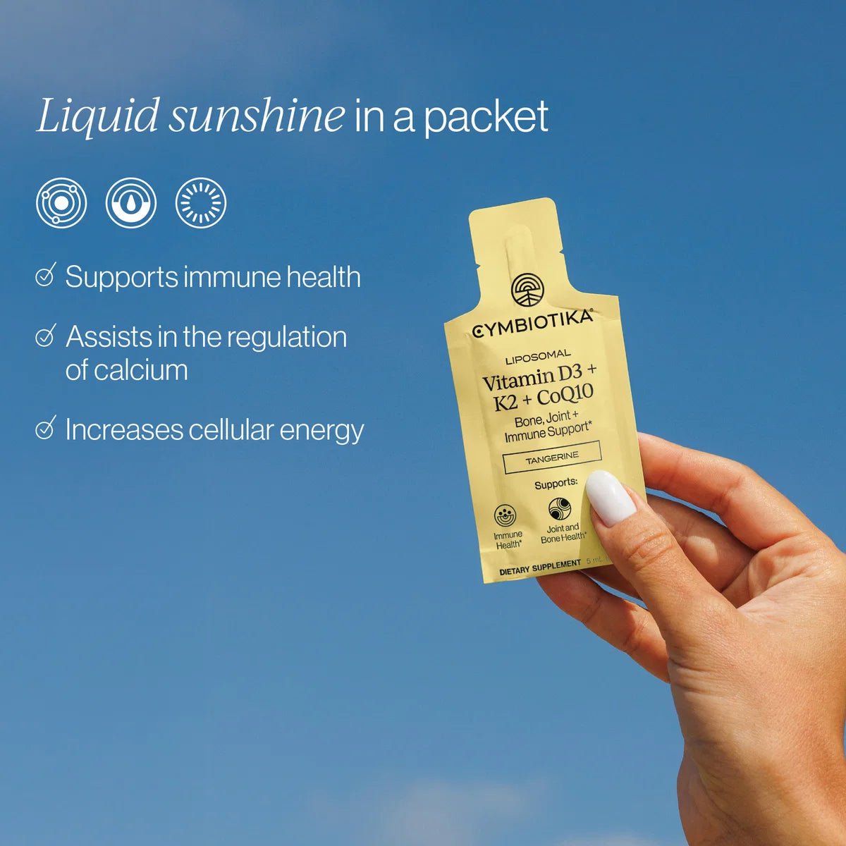 Cymbiotika Vitamin D3 + K2 + CoQ10 28 Servings - JING