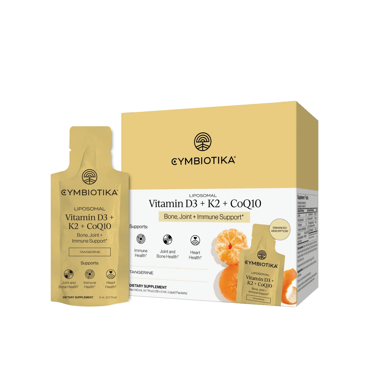 Cymbiotika Vitamin D3 + K2 + CoQ10 28 Servings - JING