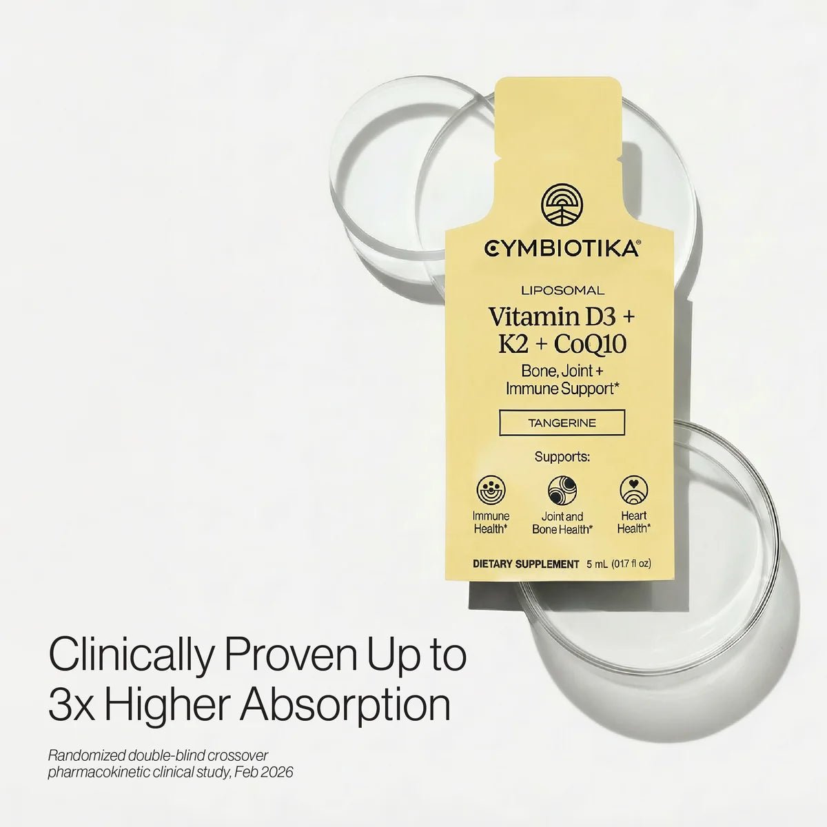 Cymbiotika Vitamin D3 + K2 + CoQ10 28 Servings - JING