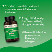 Dr. Mercola Chewable Multivitamin For Kids 60 Capsules - JING Organics