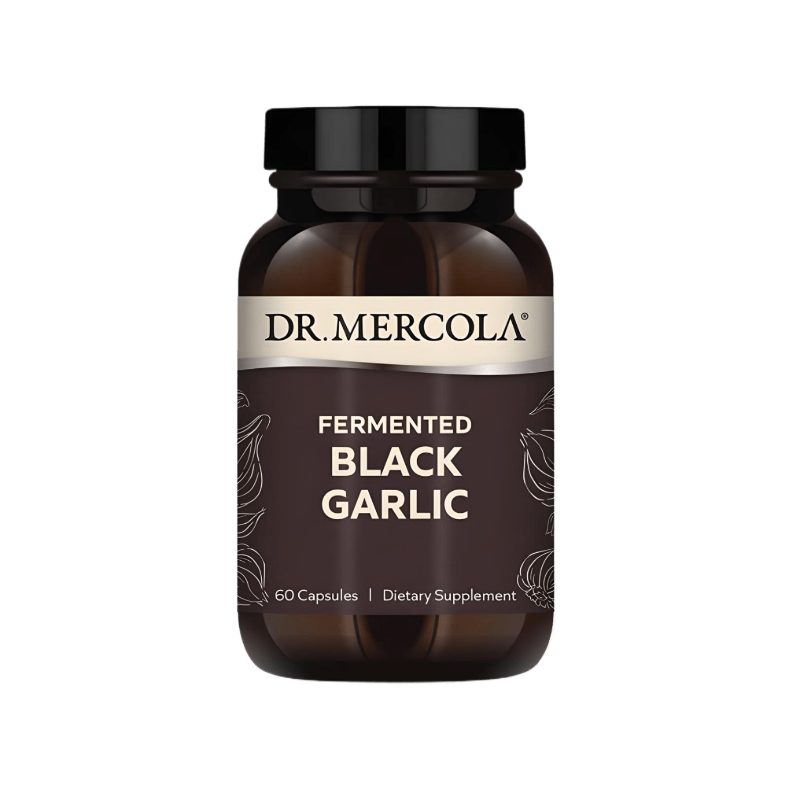 Dr. Mercola Fermented Black Garlic 60 Capsules - JING Organics
