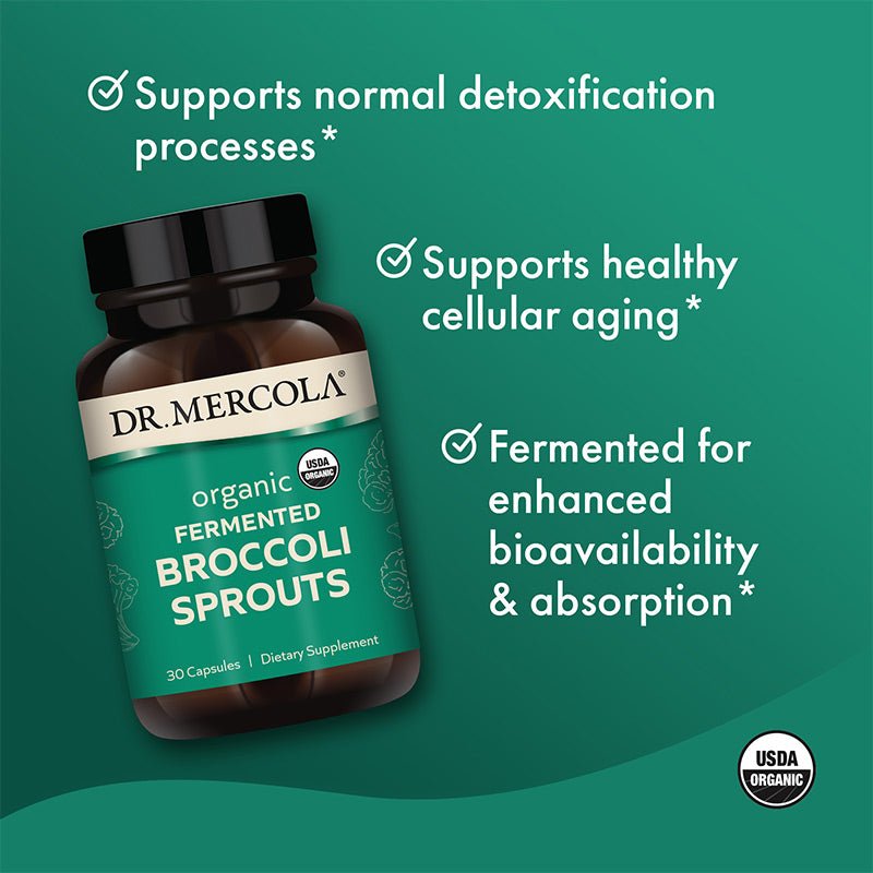 Dr. Mercola Fermented Broccoli Sprouts 30 Capsules - JING Organics