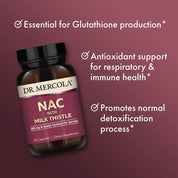 Dr. Mercola NAC with Milk Thistle 60 Capsules - JING