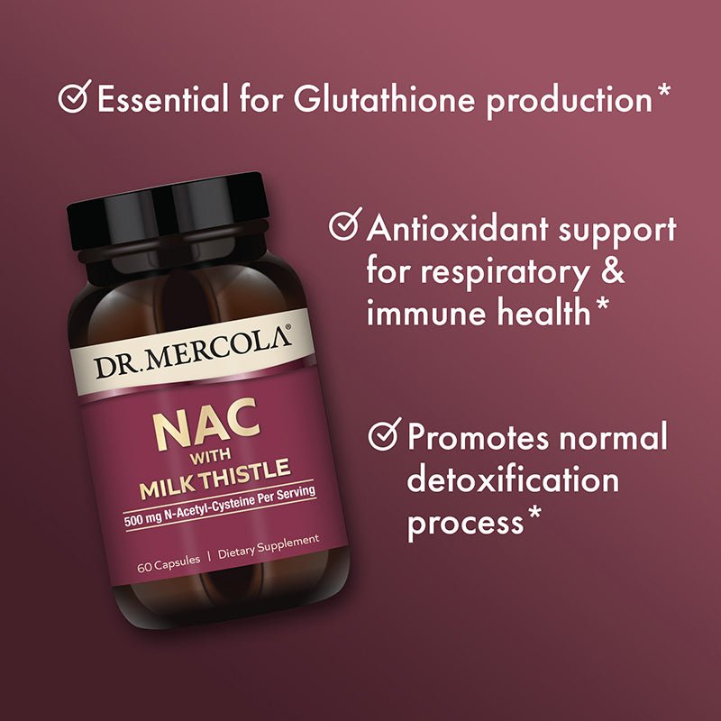 Dr. Mercola NAC with Milk Thistle 60 Capsules - JING