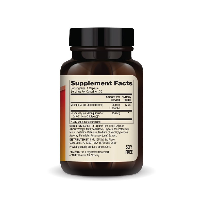 Dr. Mercola Vitamins D3 & K2 Low Dose 30 Capsules - JING