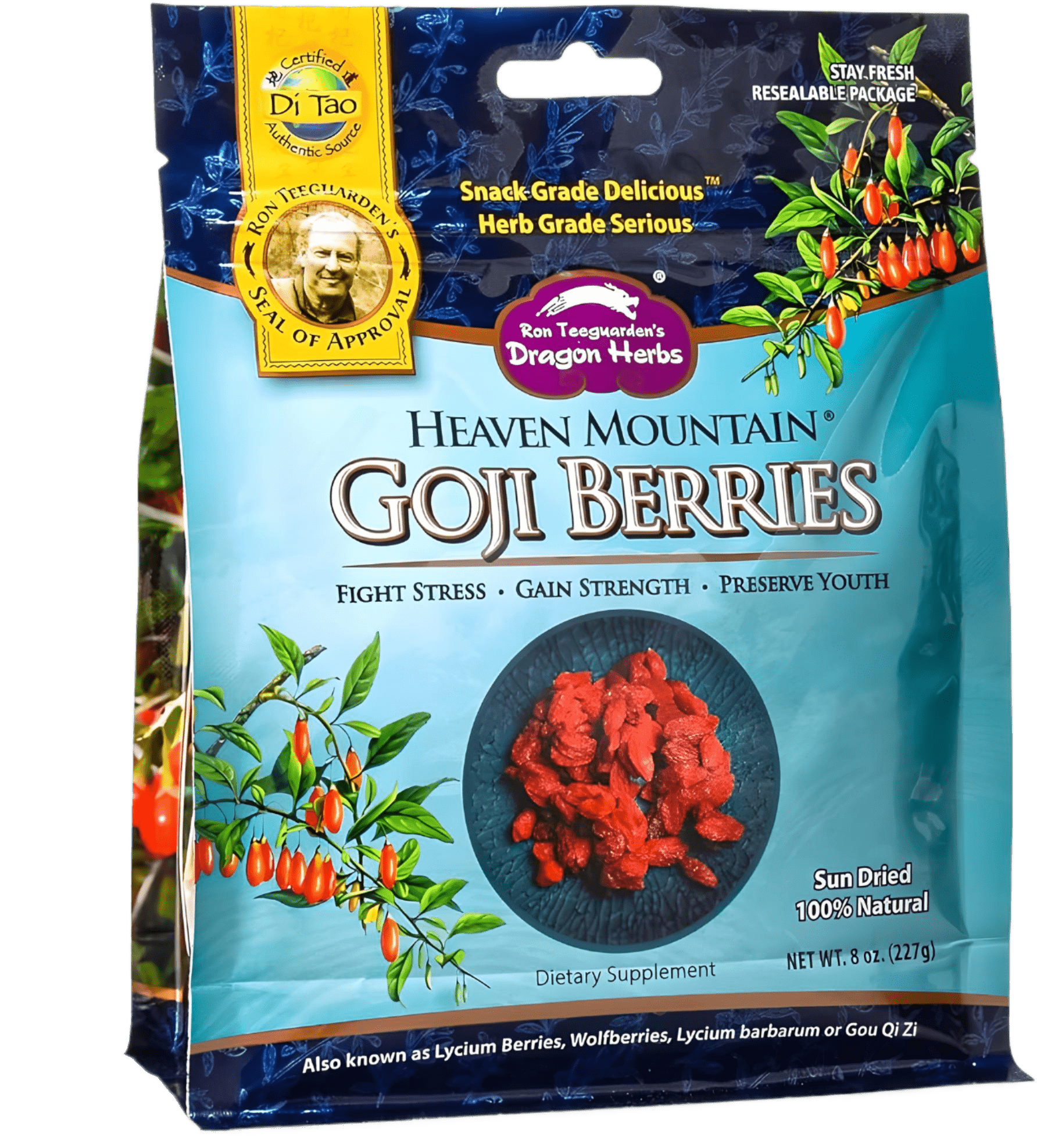 Dragon Herbs Heaven Mountain Goji Berries 227g - JING Organics