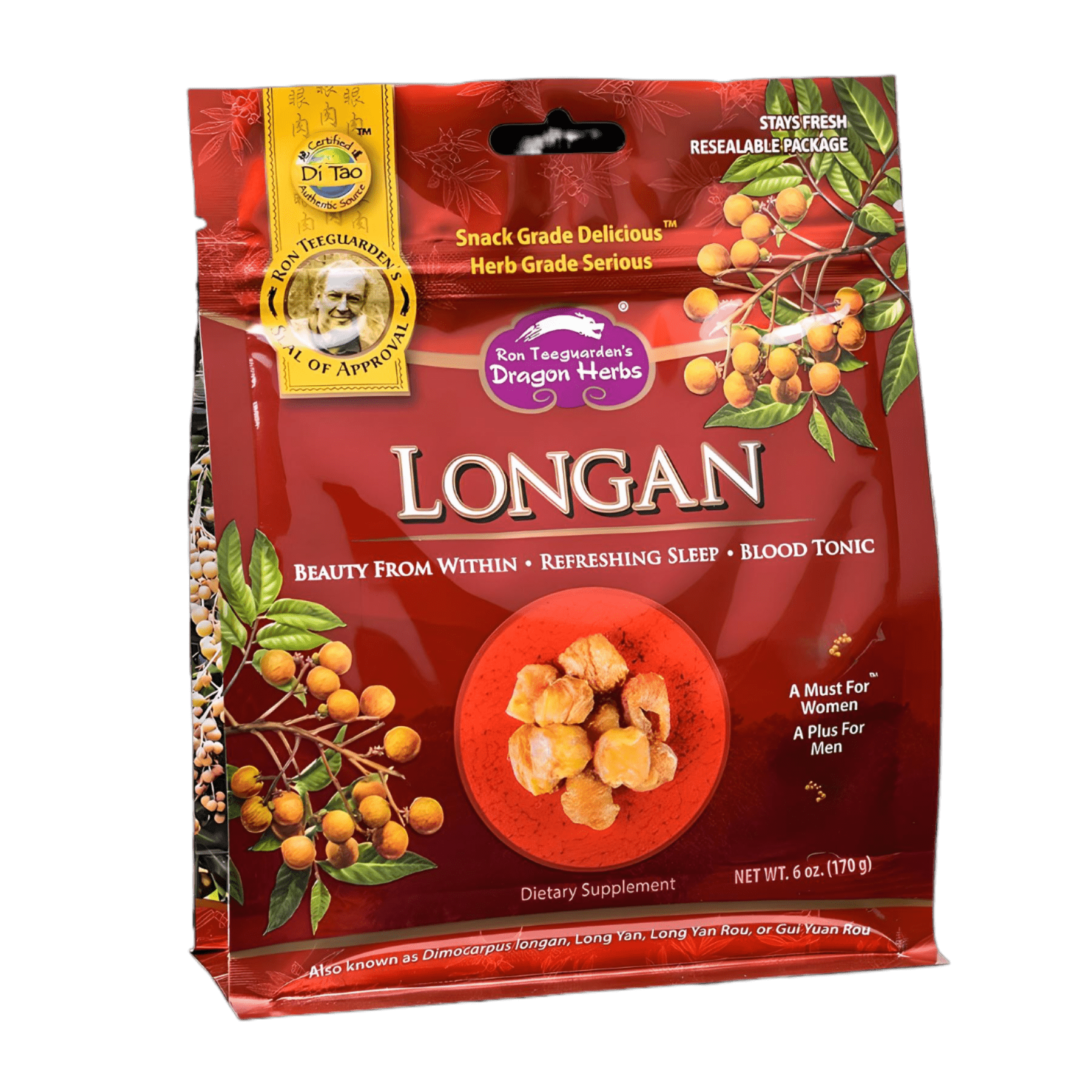Dragon Herbs Longan Berries 170g - JING Organics