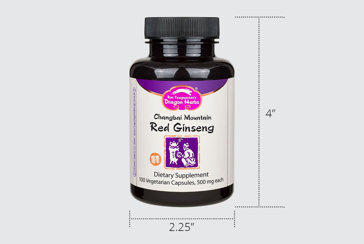 Dragon Herbs Organic Changbai Mountain Red Ginseng Extract 100 Capsules - JING Organics