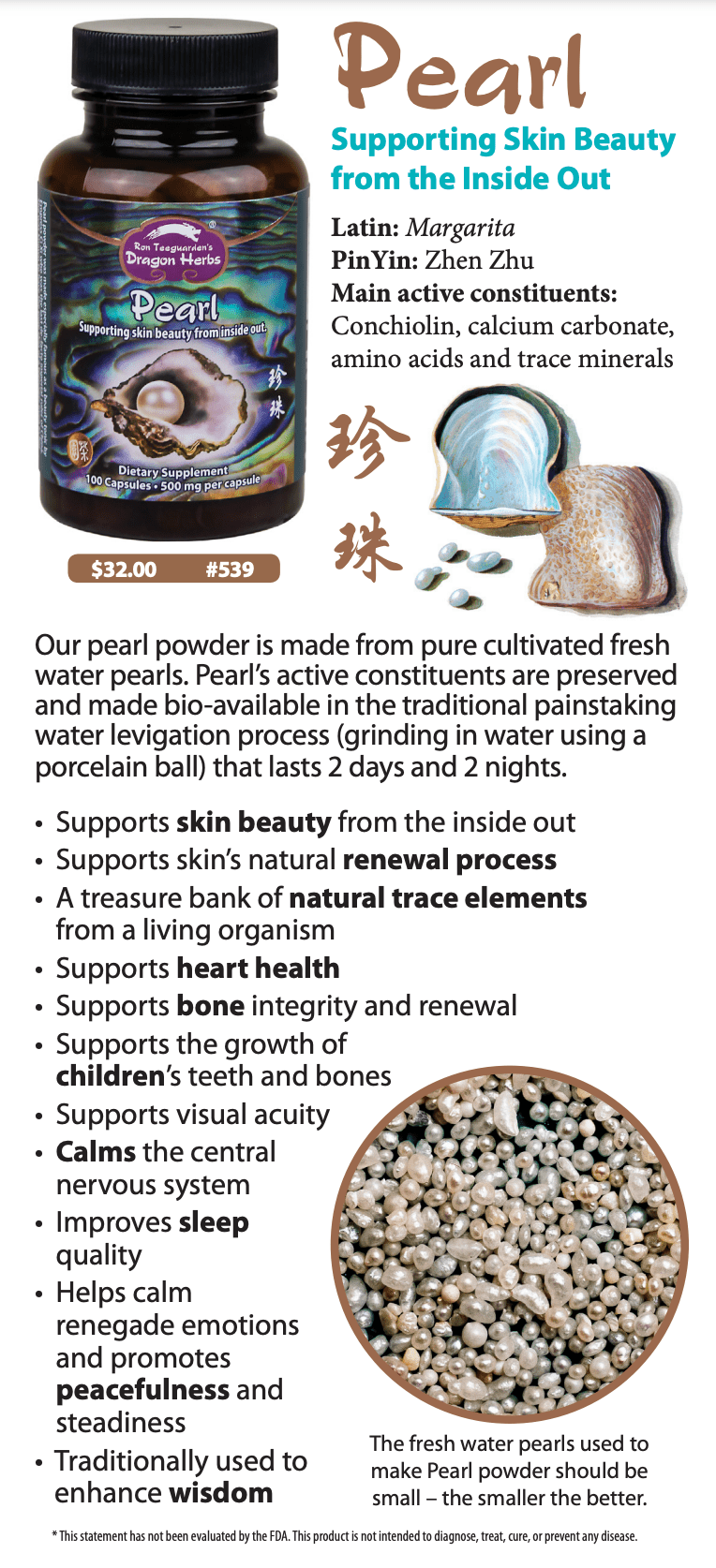 Dragon Herbs Pearl 100 Capsules - JING Organics