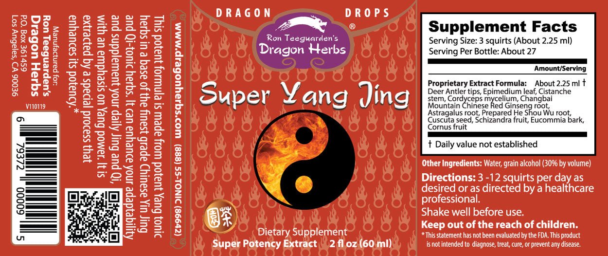 Dragon Herbs Super Yang Jing Drops 60ml - JING Organics