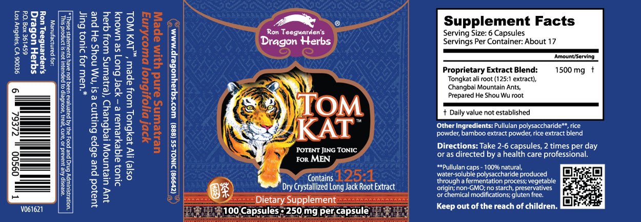 Dragon Herbs Tom Kat 100 Capsules - JING Organics