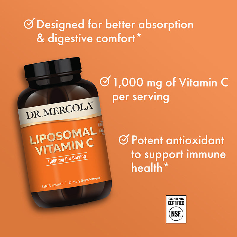 Dr. Mercola Liposomal Vitamin C 180 Capsules