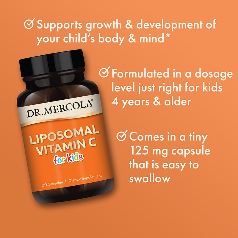 Dr. Mercola Liposomal Vitamin C For Kids 30 Capsules