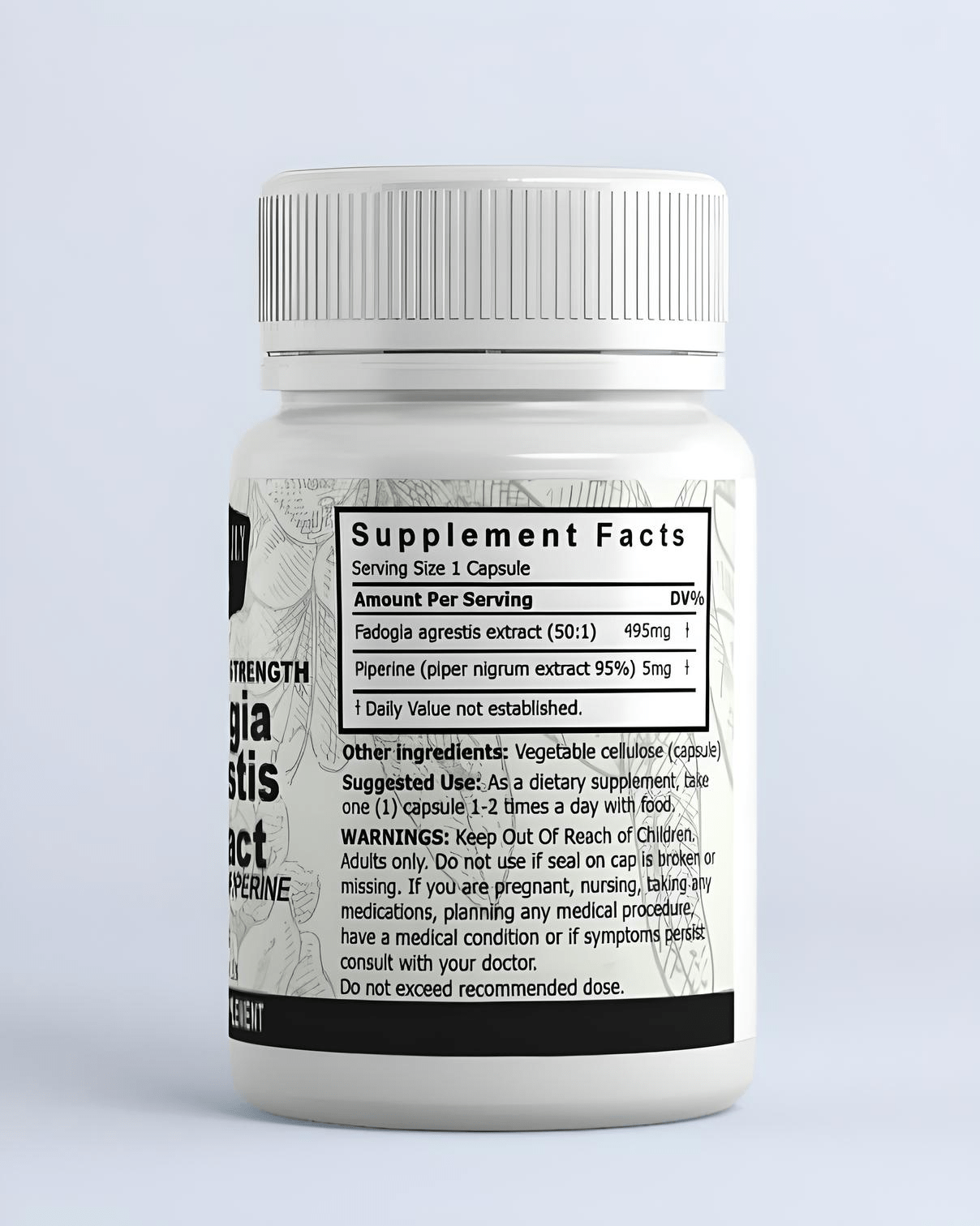 Fern & Lily Botanica Fadogia Agrestis Extract with Piperine 500mg 60 Capsules - JING Organics