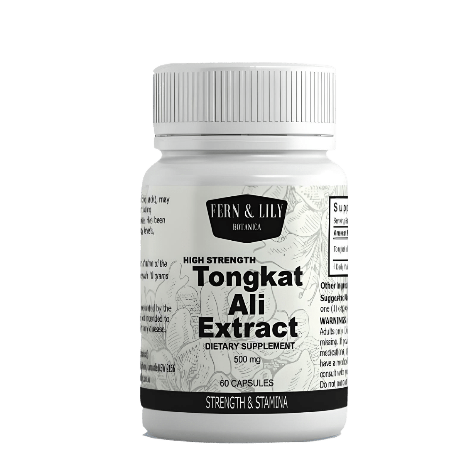 Fern &amp; Lily Botanica Tongkat Ali Extract 500mg 60 Capsules - JING Organics