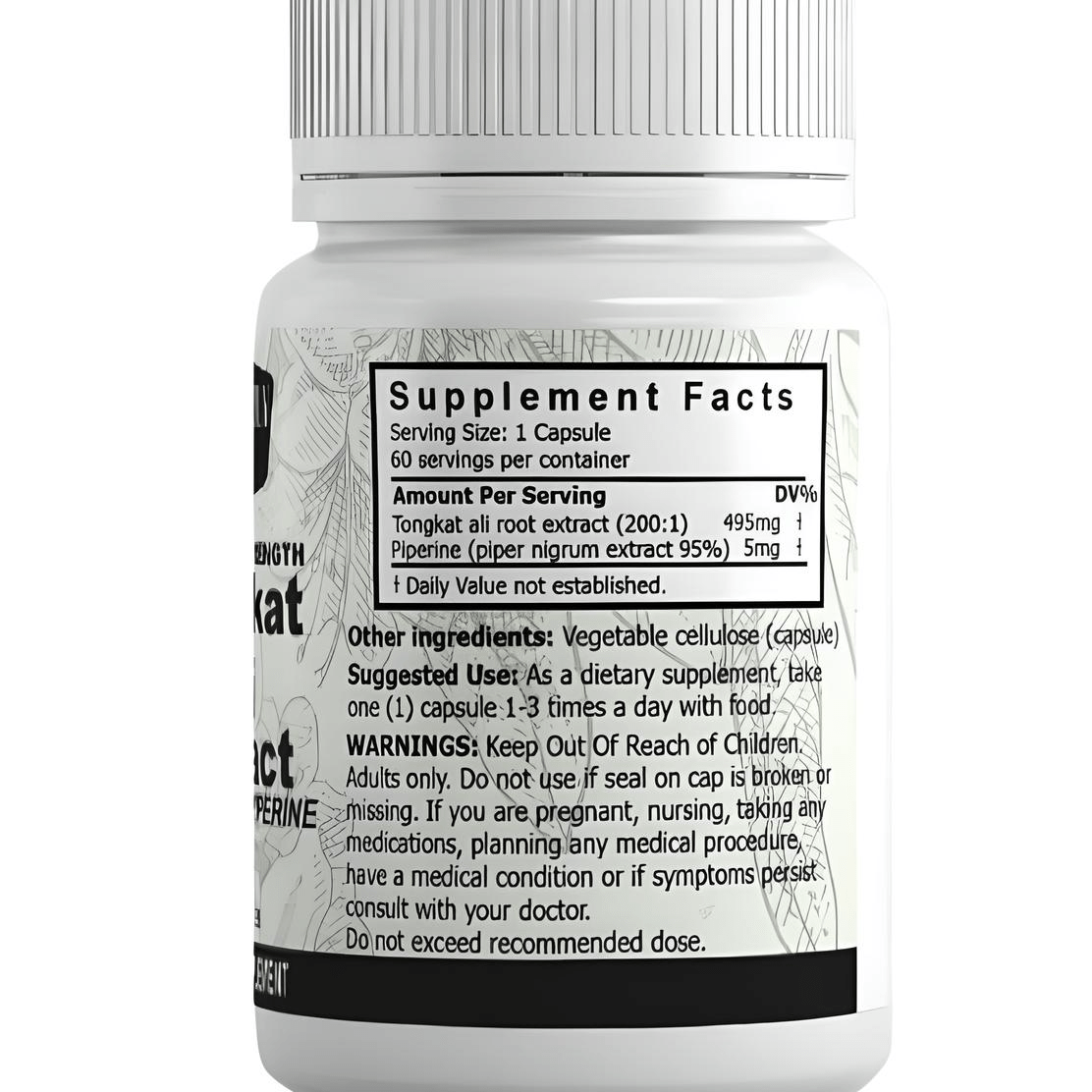 Fern & Lily Botanica Tongkat Ali Extract 500mg 60 Capsules - JING Organics
