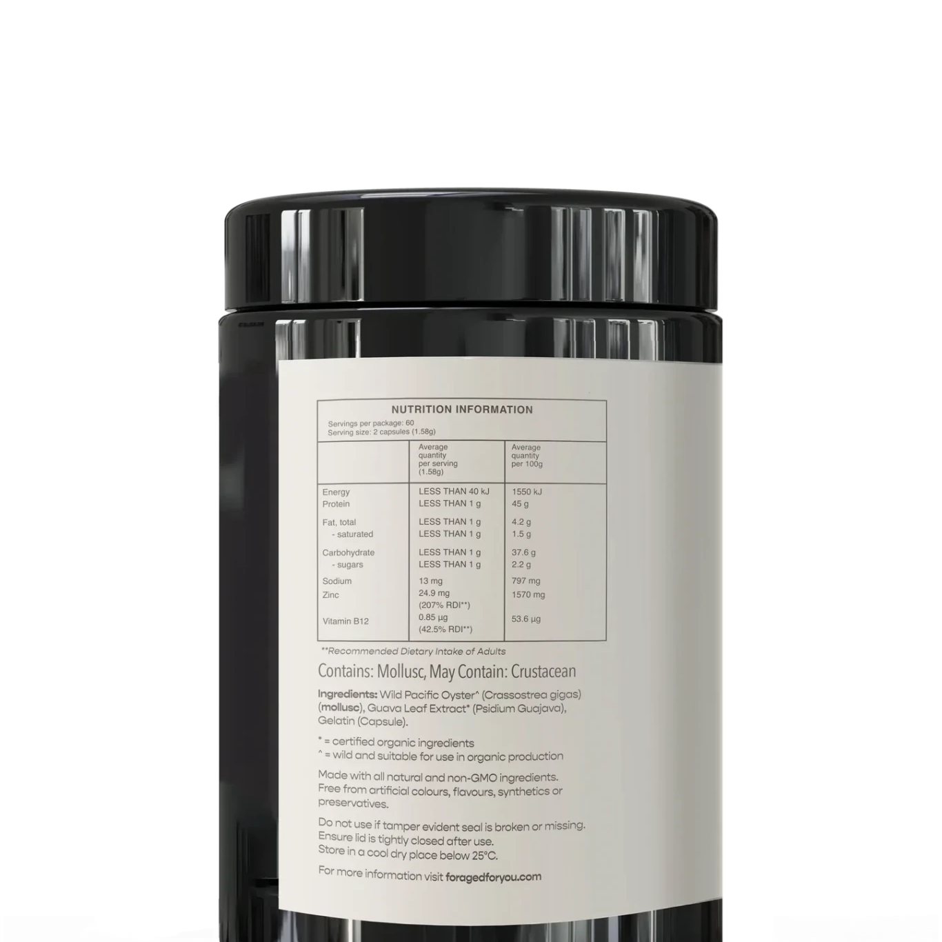 Foraged For You Wild Zinc 120 Capsules - JING