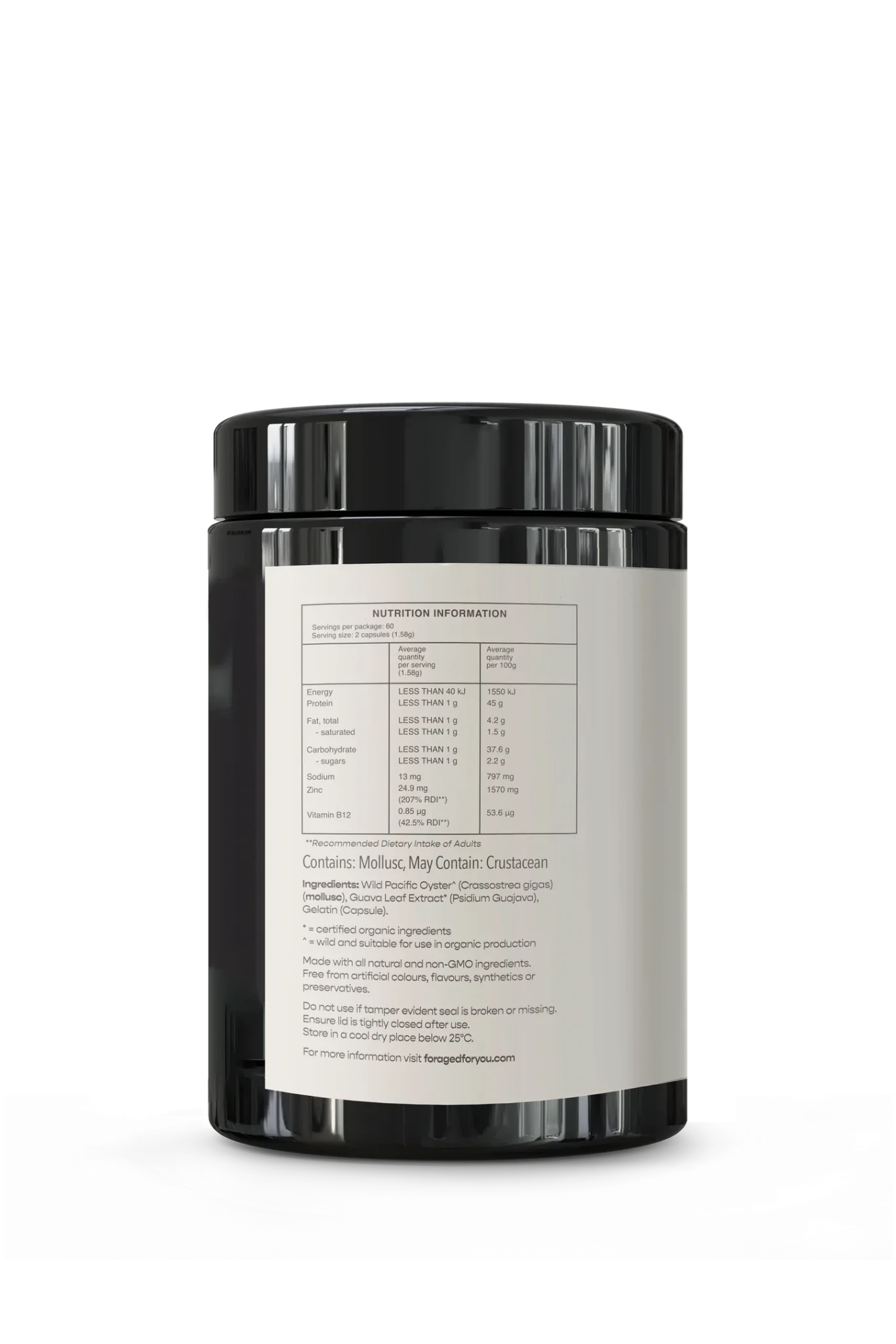 Foraged For You Wild Zinc 120 Capsules - JING