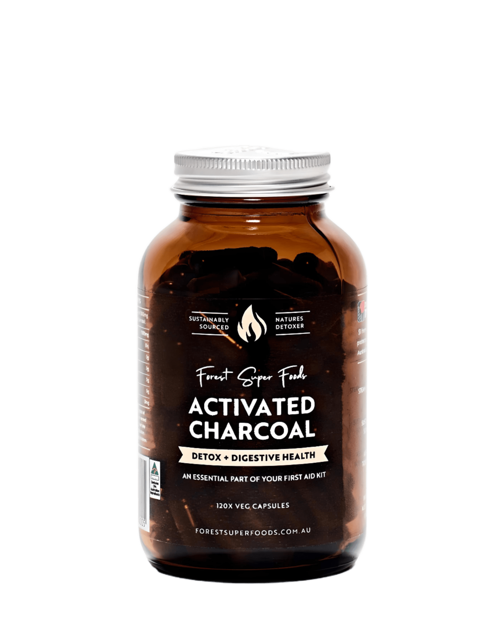 Forest Super Foods Activated Charcoal 120 Caps - JING Organics