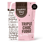 Happy Way Ashy Bines Triple Choc Fudge Whey Protein Powder 500g - JING