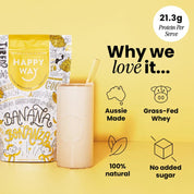 Happy Way Banana Bonanza Whey Protein Powder 500g - JING
