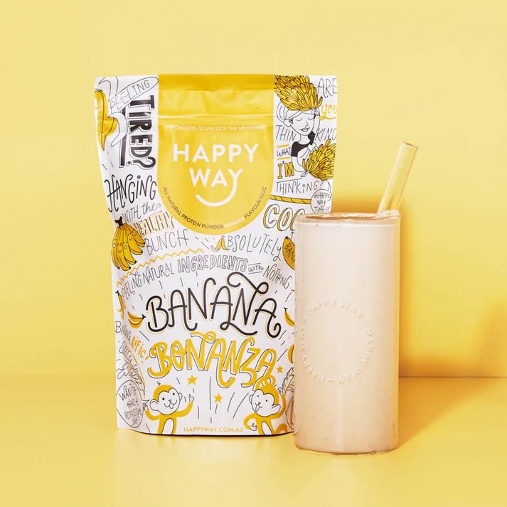 Happy Way Banana Bonanza Whey Protein Powder 500g - JING