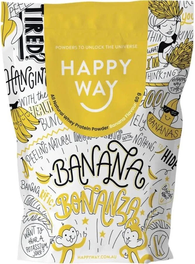 Happy Way Banana Bonanza Whey Protein Powder - JING