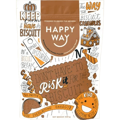 Happy Way Caramel Biscuit Whey Protein Powder 500g - JING