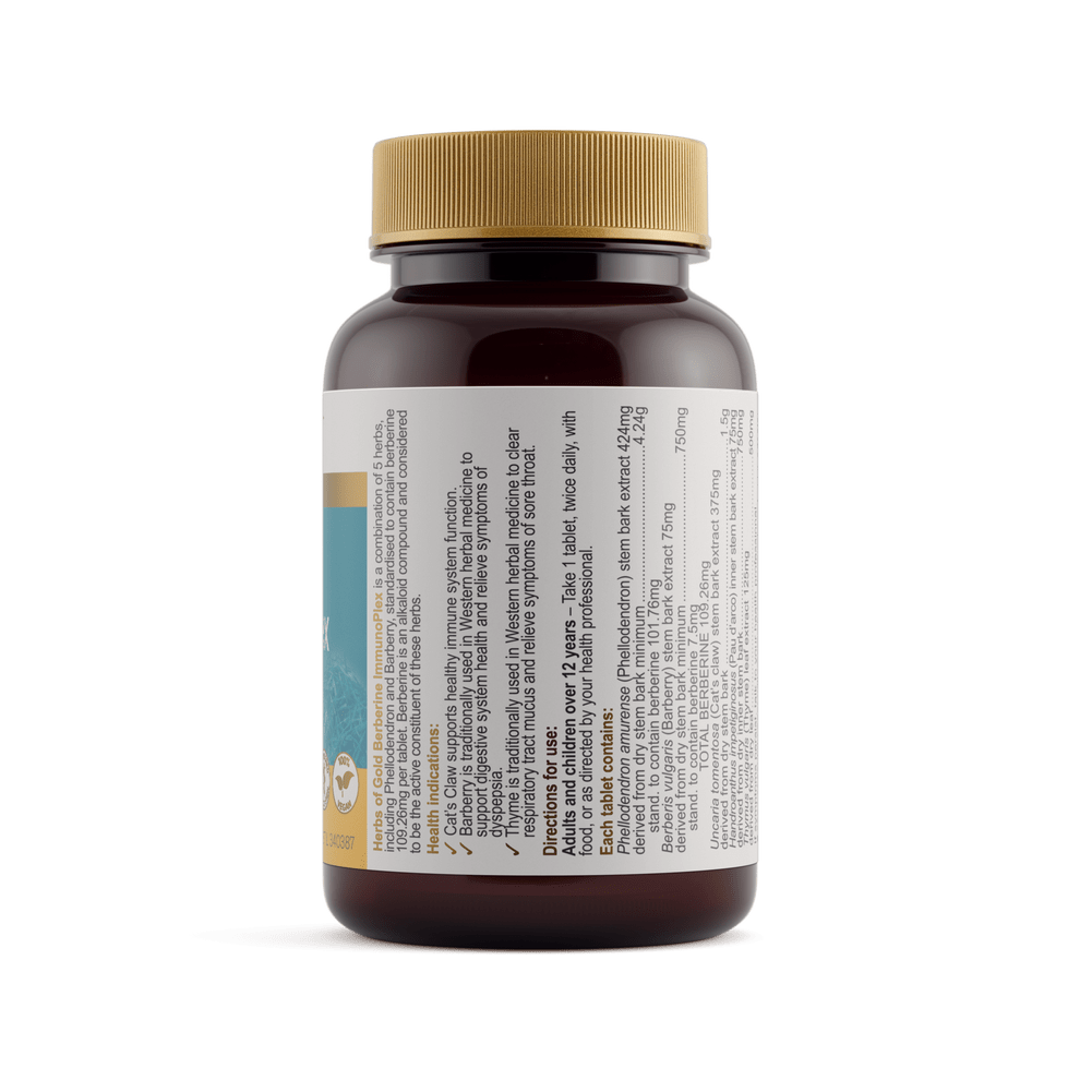 Herbs of Gold Berberine ImmunoPlex 30 Tablets - JING