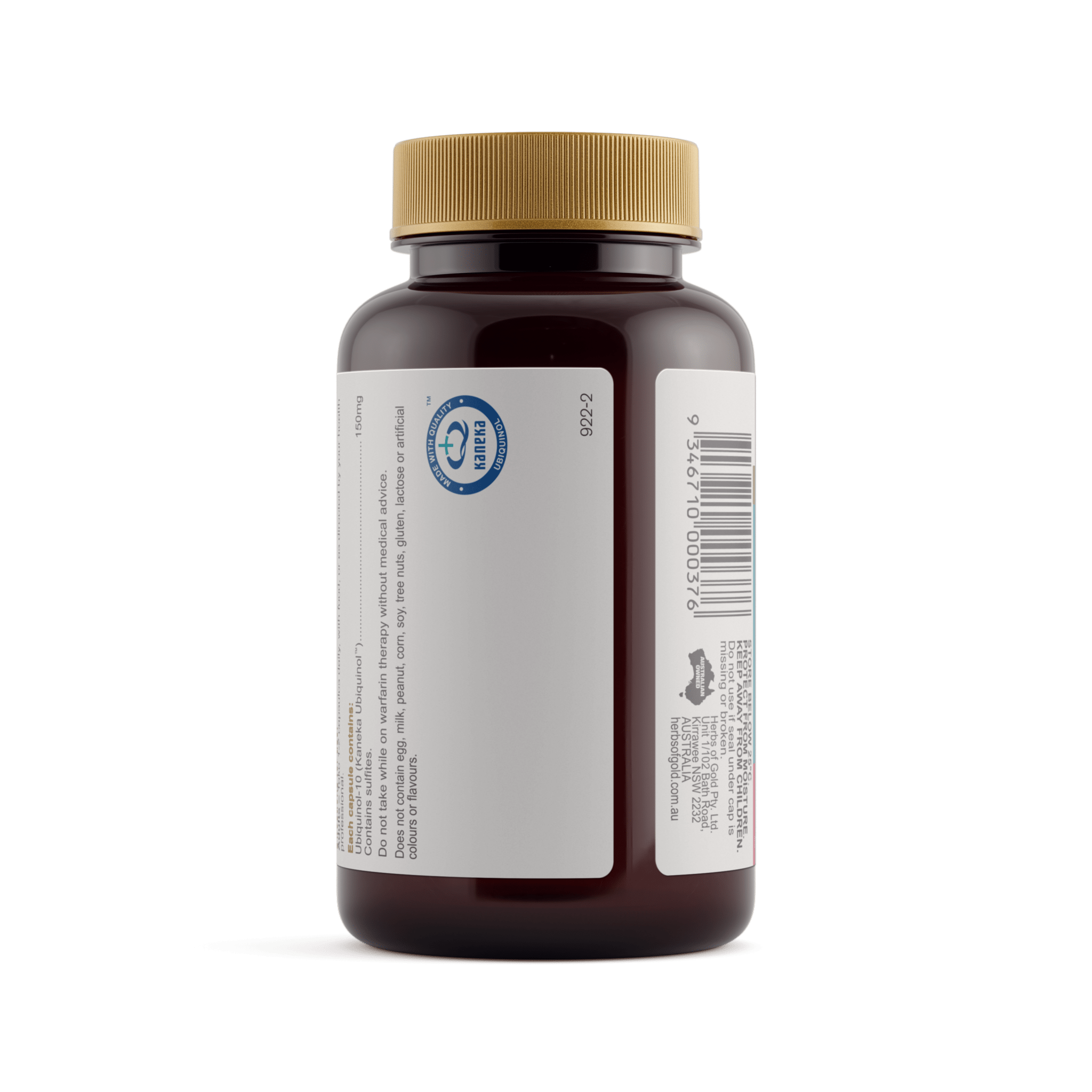 Herbs of Gold Ubiquinol 150mg 30 Capsules - JING Organics