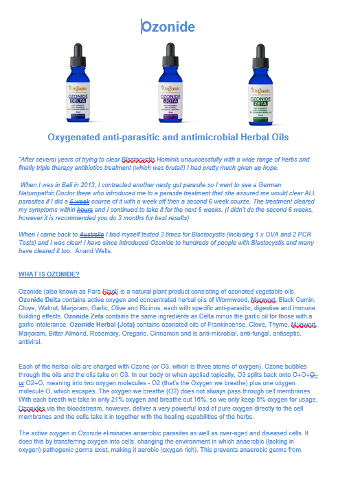 iOrganic Herbal Ozonoil Ozonide Delta 30ml