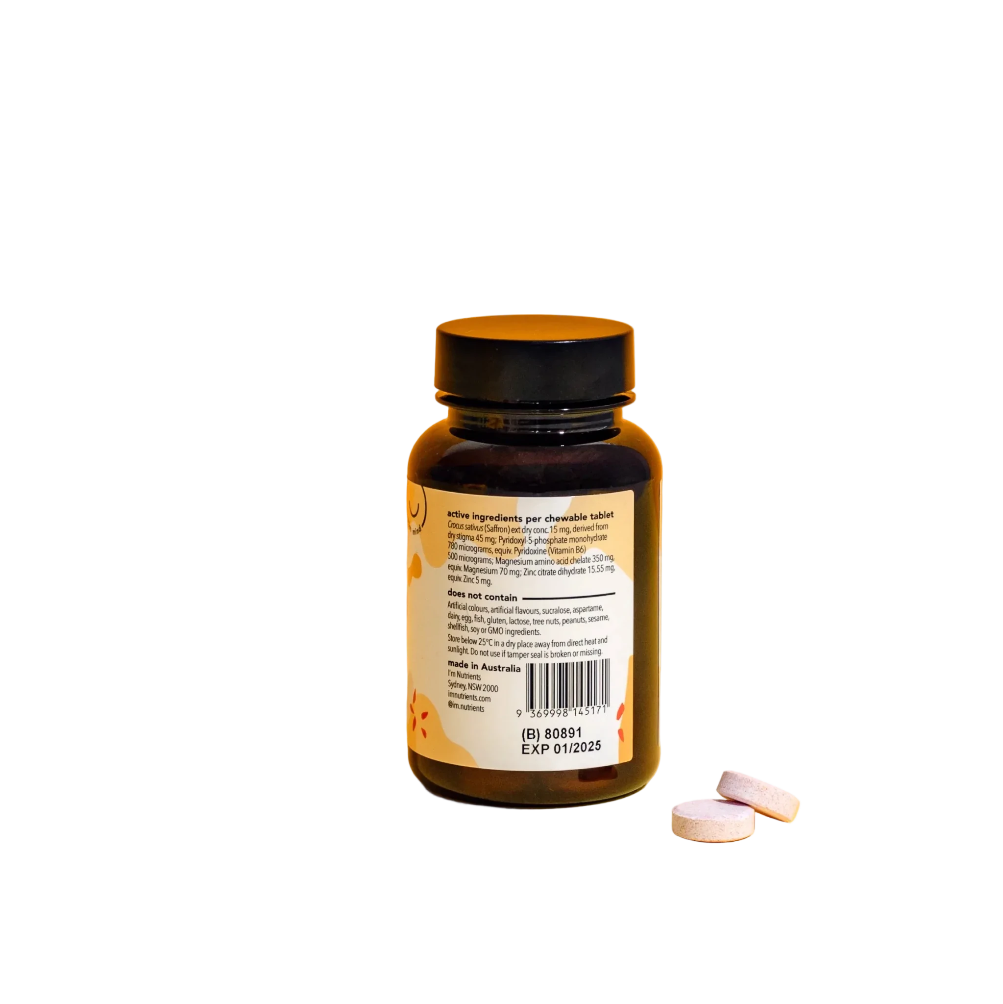 I'm Nutrients Calm Mind 30 Chewable Tablets - JING