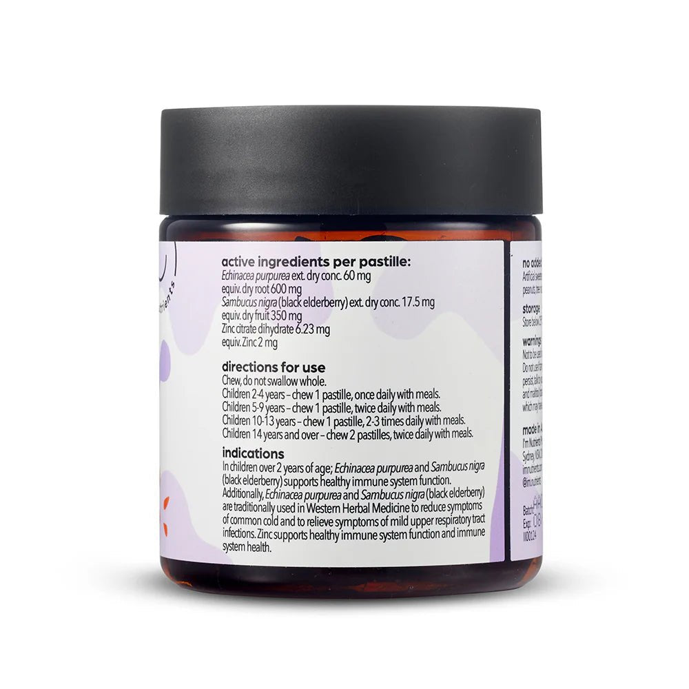 I'm Nutrients Elderberry Immune 60 Chewable Pastilles - JING