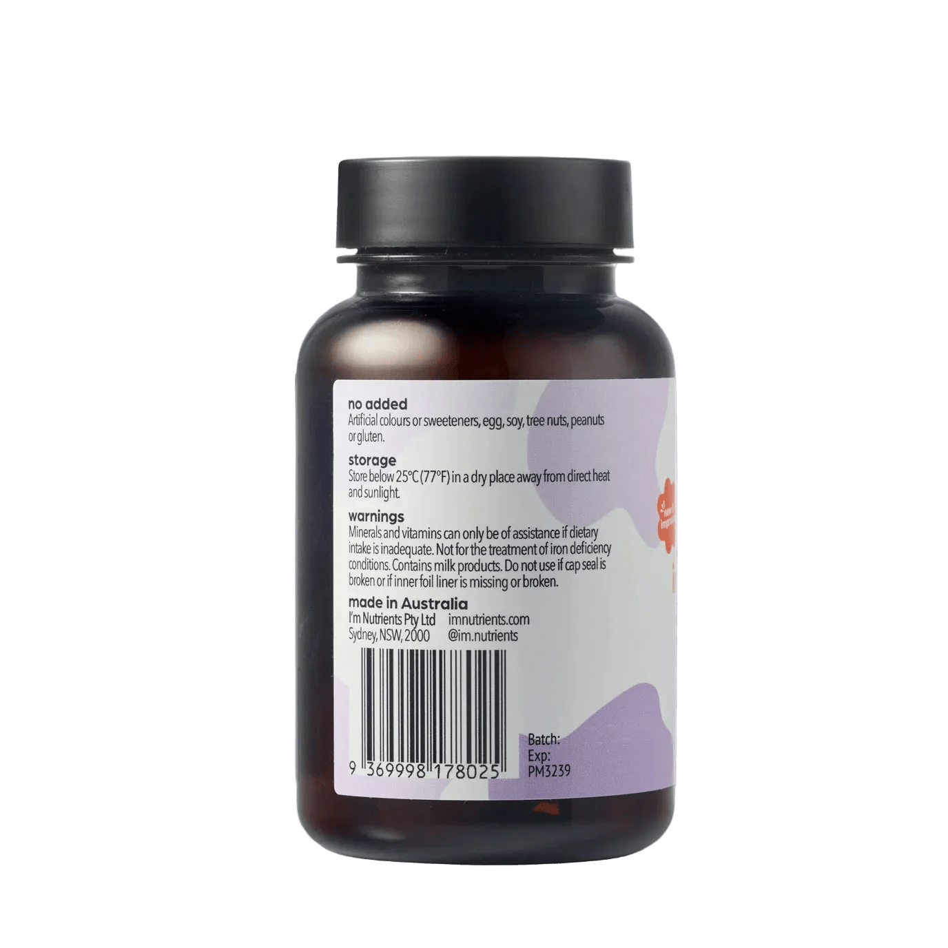 I'm Nutrients Iron Immunity 30 Chewable Tablets - JING