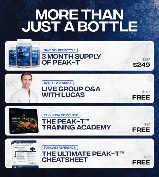 INB4 PEAK-T Testosterone Support 90 Capsules - JING