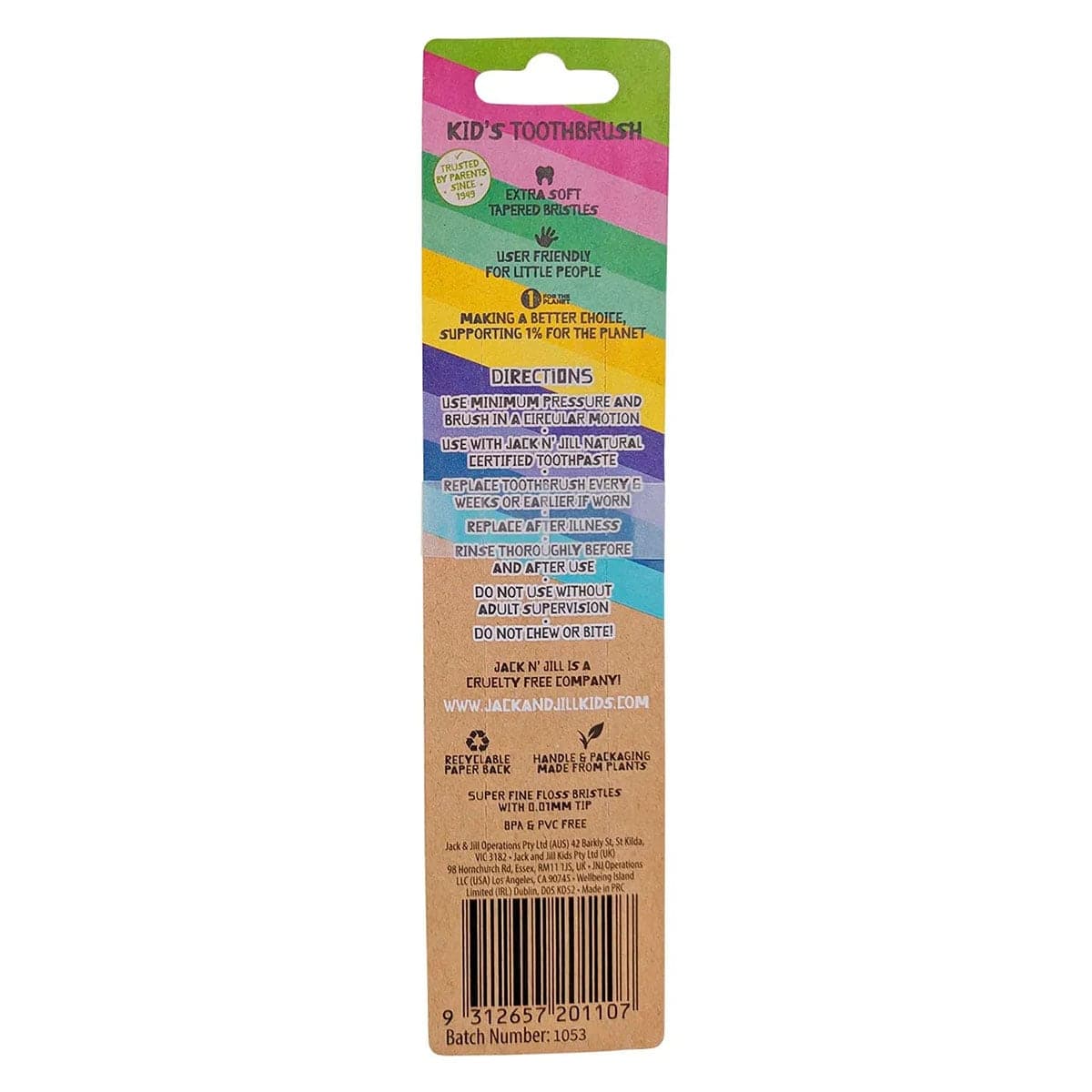 Jack N' Jill Childrens Toothbrush - JING