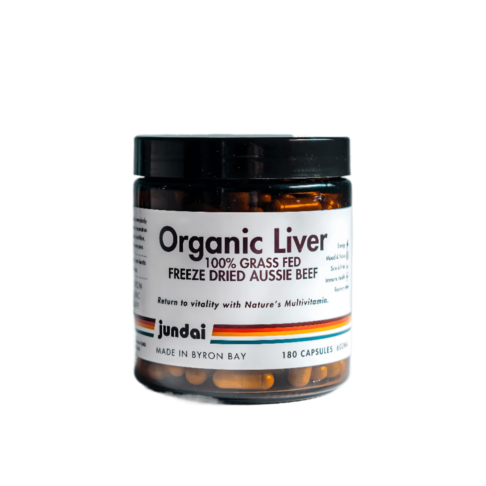 Jundai Organic Freeze Dried Beef Liver 180 Capsules - JING Organics