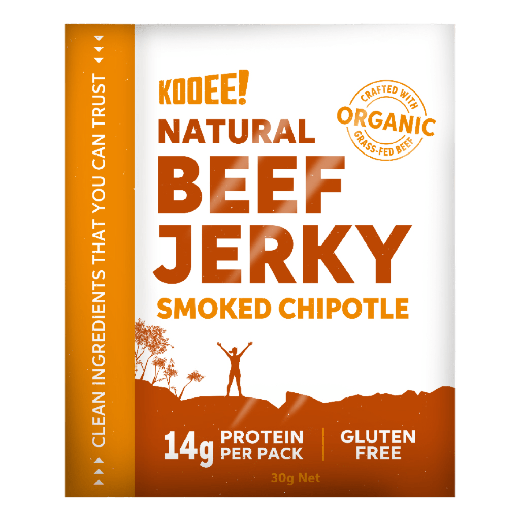 Kooee Grass - Fed Beef Jerky Smoked Chipotle 30g - JING Organics