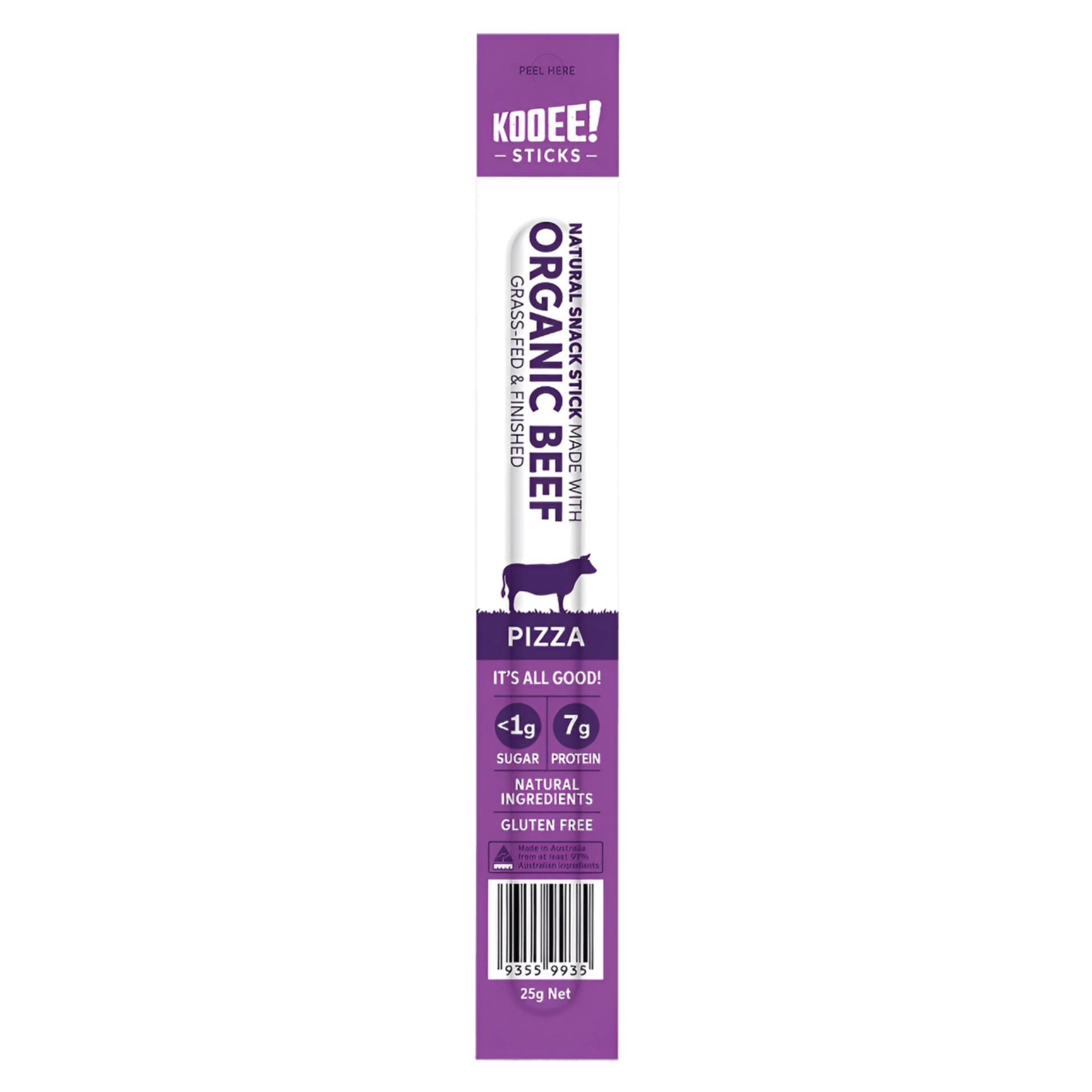 Kooee Grass - Fed Beef Snack Stick Pizza 25g - JING Organics