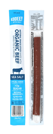 Kooee Grass - Fed Beef Snack Stick Sea Salt 25g - JING Organics