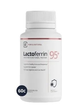 Lactoferrin Co. Lactoferrin Powder Capsule 300mg 60 Capsules - JING
